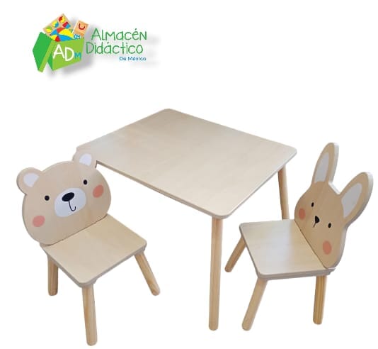 MESA INFANTIL CON SILLAS