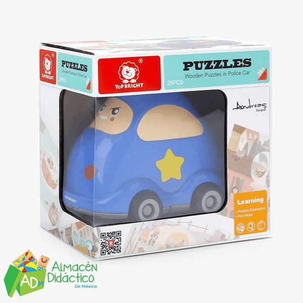 CARRITO DE POLICIA CON ROMPECABEZAS