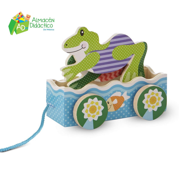 JUGUETE DE ARRASTRE RANAS AMISTOSAS - M&D - FRIENDLY FROGS PULL TOY