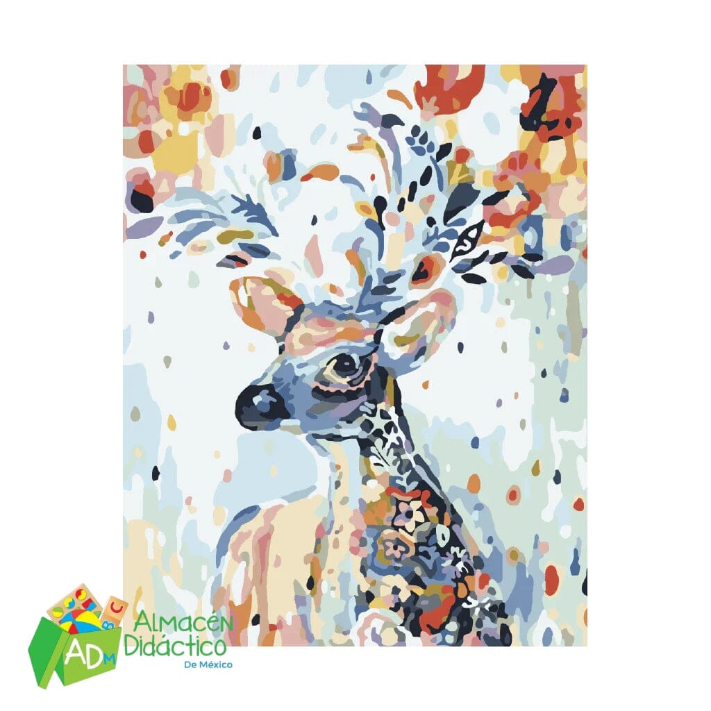 PINTA POR NUMERO - VENADO DE COLORES