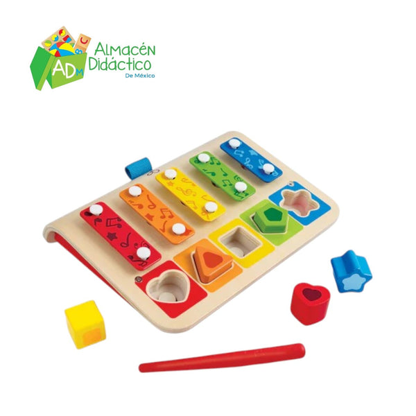 XILOFONO PIANO Y CLASIFICADOR DE FORMAS - HAPE - SHAPE SORTER XYLOPHONE