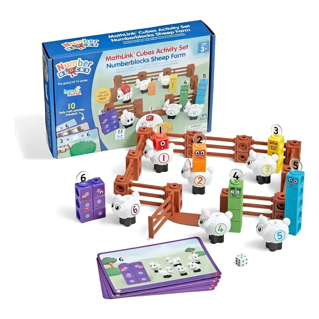 JUEGOS DE ACTIVIDADES CUBOS MATHLINK GRANJA DE OVEJAS NUMBERBLOCKS